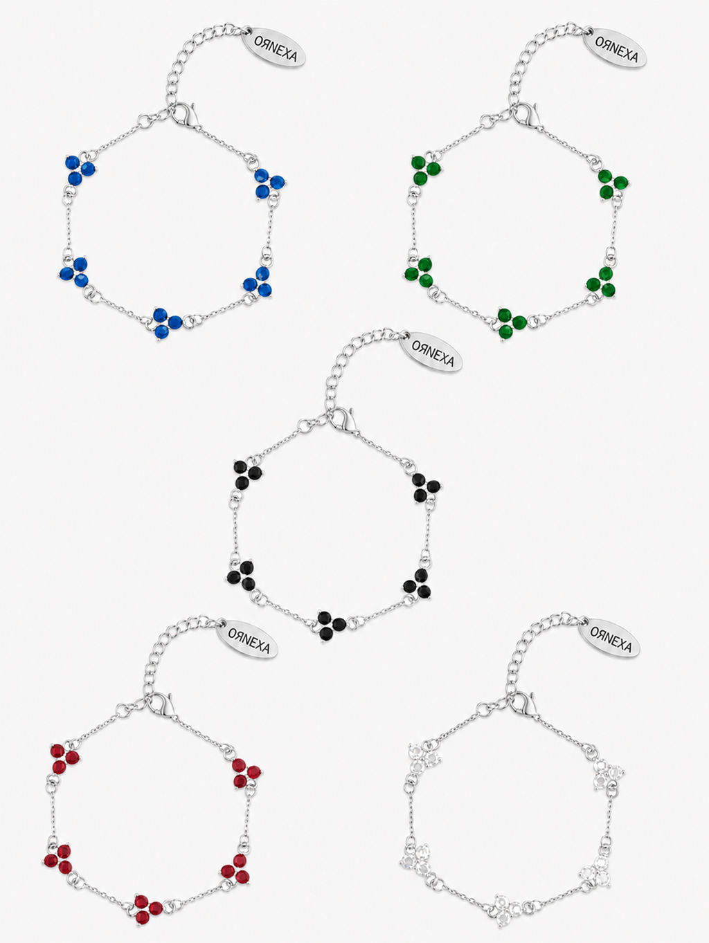 CLOVER BRACELET SET | Silver