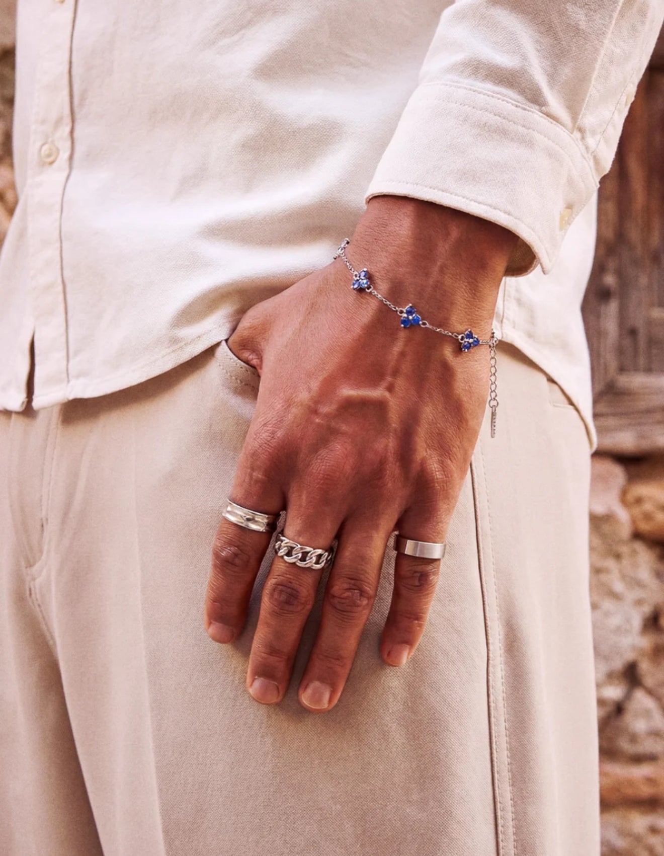 CLOVER BRACELET SET | Silver